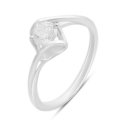 Срібна каблучка з фіанітами