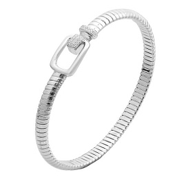 Silver bracelet without stones