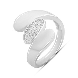 Серебряное кольцо с фианитами