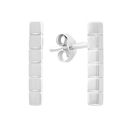Silver earrings without stones