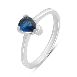 Серебряное кольцо с сапфиром nano 0.517ct