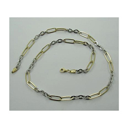 A gold necklace without stones