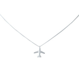 Silver necklace without stones