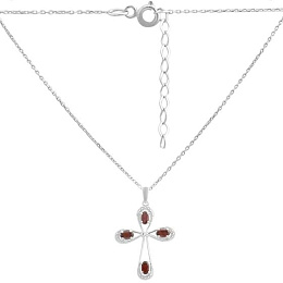 Срібне кольє з гранатом 1.157ct