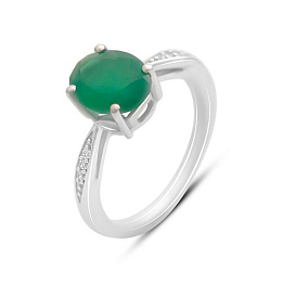 Серебряное кольцо с агатом 2.323ct