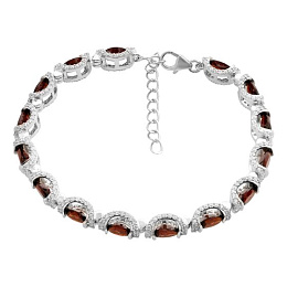 Срібний браслет з гранатом 12.077ct