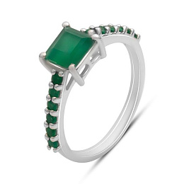 Серебряное кольцо с агатом 1.385ct