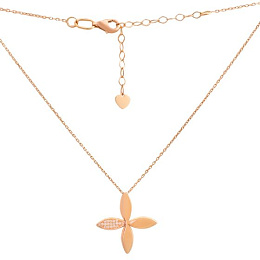 Серебряное колье с фианитами 0.19ct