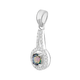 Silver pendant with mystic topaz 1.26ct
