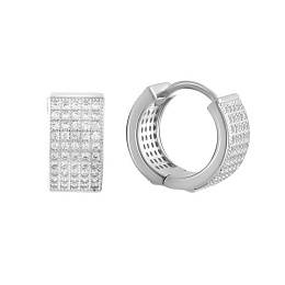 Silver Earrings with Fianites