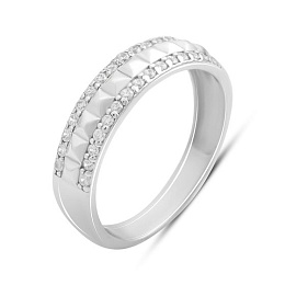 Серебряное кольцо с фианитами 0.3ct