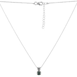 Срібне кольє з топазом Лондон Блю 0.634ct