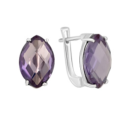 Серебряные серьги с александритом 13.945ct