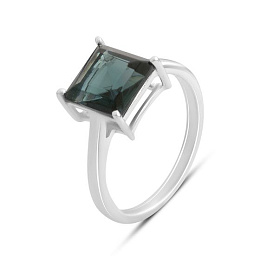 Серебряное кольцо с топазом Лондон Блю 2.107ct