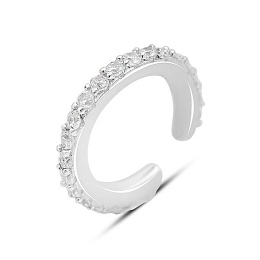 Silver earrings with cubic zirconia