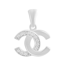 Серебряная подвеска с фианитами 0.12ct