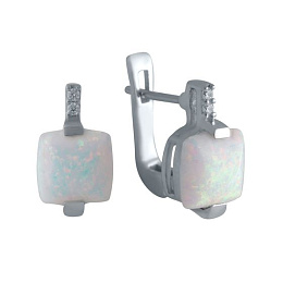 Серебряные серьги с опалом 2.745ct