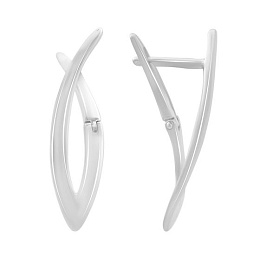 Silver earrings without stones