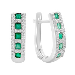 Серебряные серьги с агатом 1.31ct