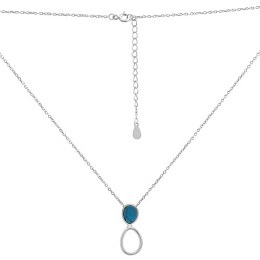 Серебряное колье с бирюзой