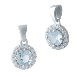 Серебряная подвеска с топазом 0.828ct