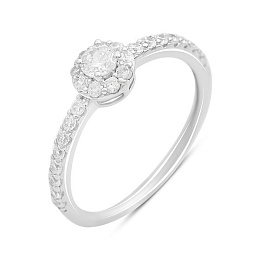 Silver ring with cubic zirconia