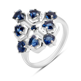 Срібна каблучка із сапфіром nano 1.578ct