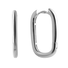 Silver earrings without stones