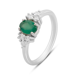 Серебряное кольцо с агатом 1.1ct