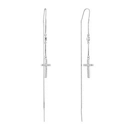 Серебряные серьги с фианитами