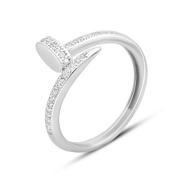 Золота каблучка з фіанітами 0.41ct