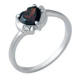 Sterling silver ring with garnet 0.918ct