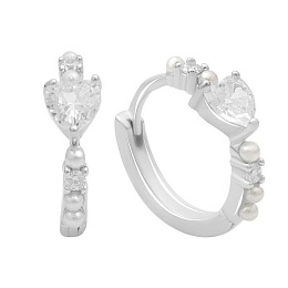 Silver Earrings with Fianites