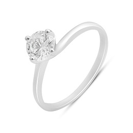 Silver ring with cubic zirconia