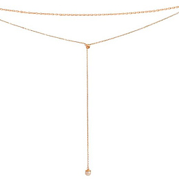 Silver necklace with pearls