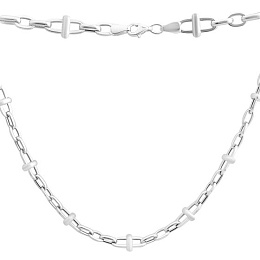 Silver necklace without stones