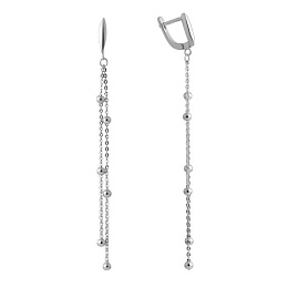Silver earrings without stones