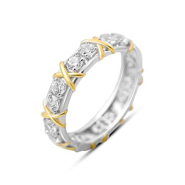 Silver Ring with Fianites