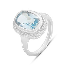 Срібна каблучка з топазом 4.81ct