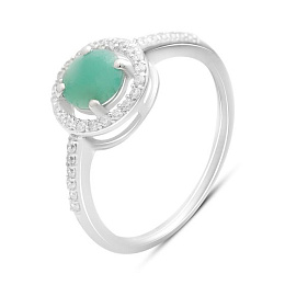 Серебряное кольцо с изумрудом 1.155ct