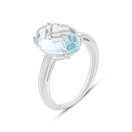 Серебряное кольцо с топазом 6.08ct