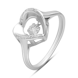 Серебряное кольцо с фианитами