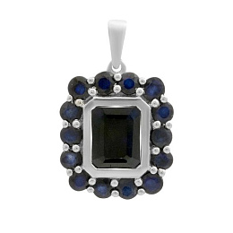 Серебряная подвеска с сапфиром 4.763ct