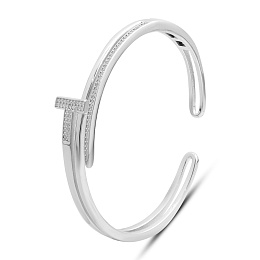 Серебряный браслет с фианитами