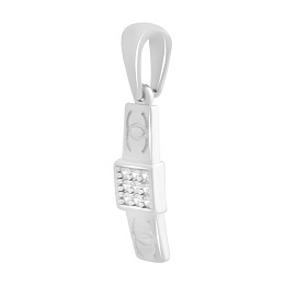 Серебряная подвеска с фианитами 0.09ct