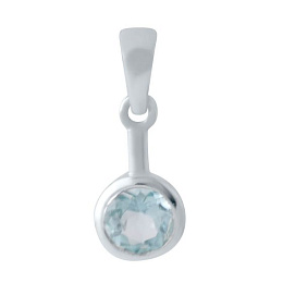 Серебряная подвеска с топазом 0.97ct