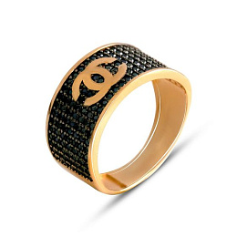 Gold ring with 1.52ct phianites