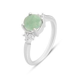 Серебряное кольцо с изумрудом 1.357ct
