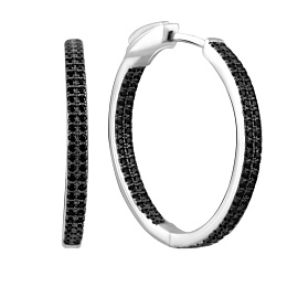 Silver Earrings with Fianites