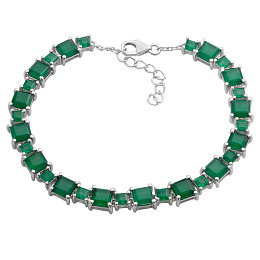 Серебряный браслет с агатом 10.506ct